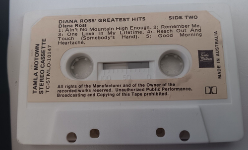 DIANA ROSS - GREATEST HITS - AUSTRALIAN RELEASE - STEREO CASSETTE TAPE by Motown - Picture 2 of 3