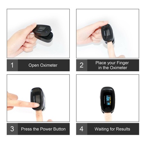 CONTEC CMS50NA Fingertip Pulse Oximeter SPO2 PR Heart Rate Patient Monitor black - 第 8/8 張圖片