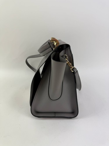 Zack Posen Eartha Top Handle grau Ledertasche *LESEN* - Bild 7 von 12