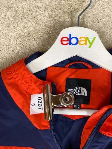 The North Face Windbreaker Jackets Size 150 Kids Red Logo Long Sleeve - Picture 3 of 11