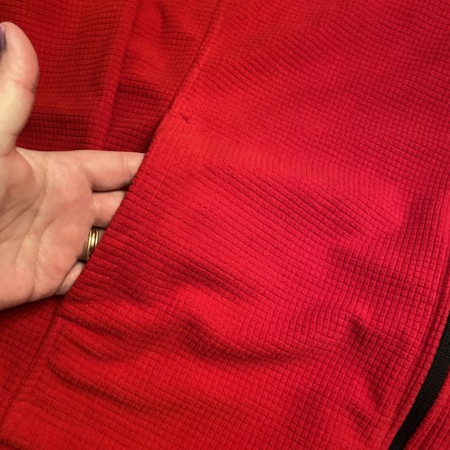 Athletic Works - Red / Black Mens Light Fleece Jacket Coat XL ( 46/48) Full Zip. - Picture 7 of 12