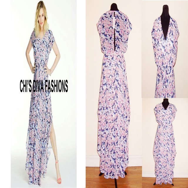 anya printed floaty maxi dress