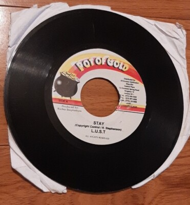 L.U.S.T. Jamaica import 45 Stay / Shine Riddim Pot of Gold vg+