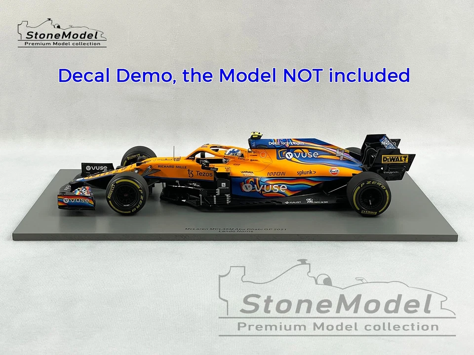 Decal for 1:18 Art Livery Mclaren F1 MCL35M Abu Dhabi 2021 MINICHAMPS & Spark - Image 4 of 4