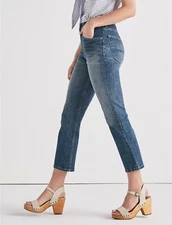 Lucky Brand Lucky Pins High Rise Straight Slim Cropped Jeans 7W13884