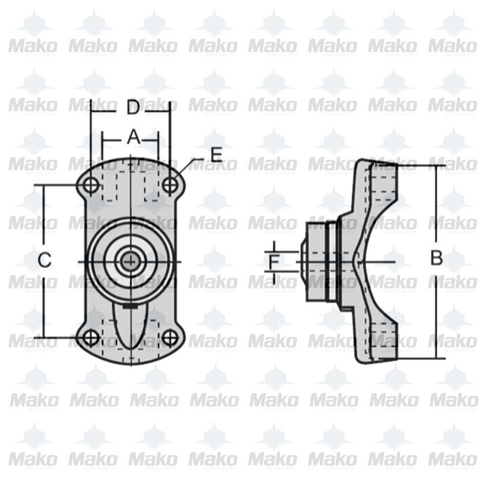 Spicer 212019X Double Cardan Driveshaft CV Centering Yoke 1350 Series USA Made Spicer 212019X Double Cardan Driveshaft CV Centering Yoke 1350 Series USA Made