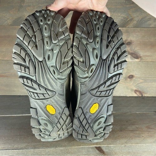 merrell moab adventure moc mens size 12 shoes brown leather slip on loafers - Picture 7 of 8