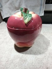  Tender Heart Treasures  Ceramic Apple  Cookie Jar / Medium Canister Jar