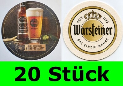 20 Stück Bierdeckel Warsteiner Brauerei Brewers Gold Bar Party Theke Tresen