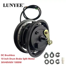 10 Inch 36V48V60V 1000W DC Brushless Split Drum Brake Motor  High Speed Motor