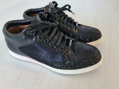 Jimmy Choo Original Glitter/Leather Miami Sneakers UK