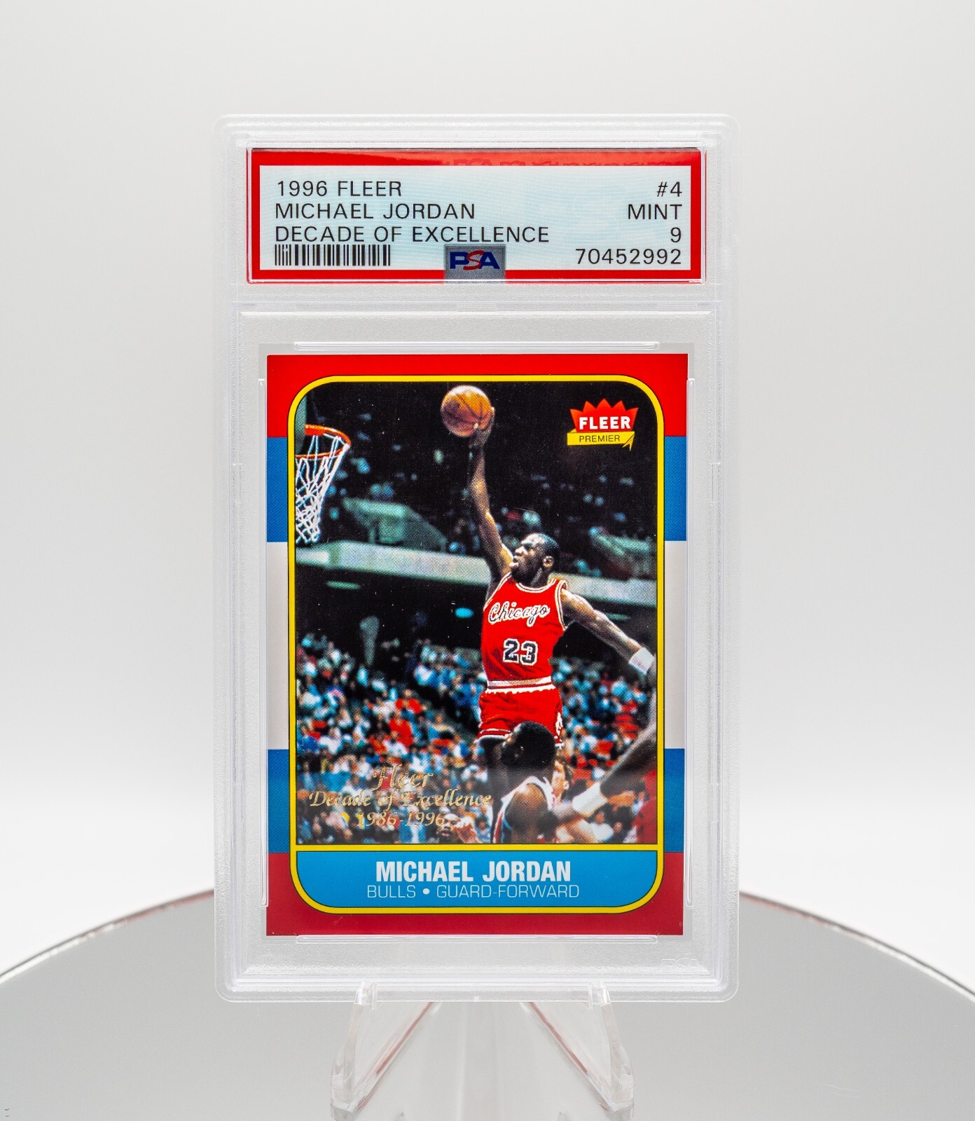 1996 Fleer Michael Jordan Decade Of Excellence Mint 9 Card