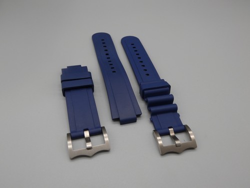 Authentic 22mm Blue Rubber Dive Watch Band for TUDOR PELAGOS 25500 25600 Strap - 第 2/4 張圖片