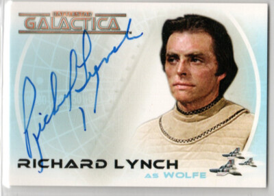BATTLESTAR GALACTICA COLONIAL WARRIORS A24 RICHARD LYNCH AS WOLFE AUTOGRAPH VL