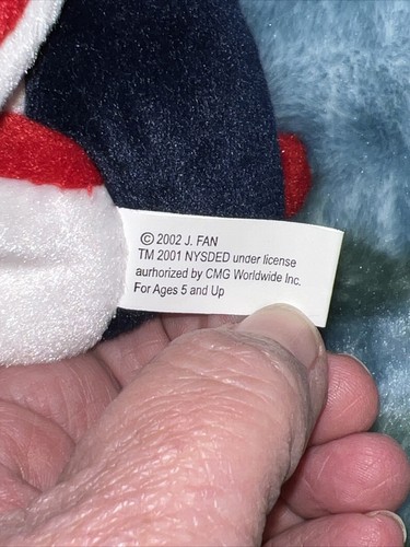 I Heart Love NY Red White Blue Patriotic TeddyBear Beanbag Plush NEW W Tags 2001 - Picture 15 of 22