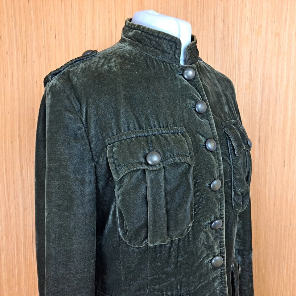 Chaqueta de Terciopelo Paul Smith Militar Caqui Verde UK12 IT44 Blazer Ajustado Y2K PDG01A Foto 3 de 4