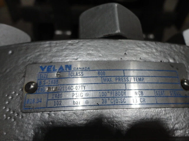 Velan WCB 6" Swing Check Valve Class 600 - Image 4 of 4