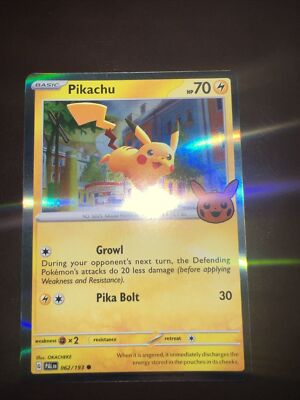 Pokemon Card PIKACHU 062/193 Trick or Trade 2023 with Halloween Stamp Holo  | eBay