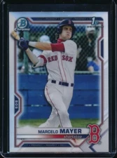 MARCELO MAYER 1st 2021 Bowman Chrome Draft REFRACTOR Rookie RC #1 MLB Prospect