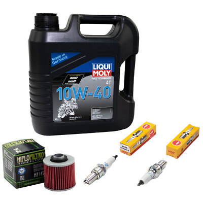 Set 4L Öl für Yamaha TRX 850 4UN TRX850 1996-1999 Inspektion Ölfilter Zündkerzen