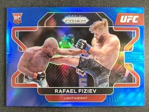 2022 Rafael Fiziev ROOKIE UFC PRIZM BLUE PARALLEL REFRACTOR SP # /199 🔥