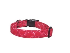 Wet Nose Designs My Heart Dog Collar Pink  White Hearts Valentines Day Love