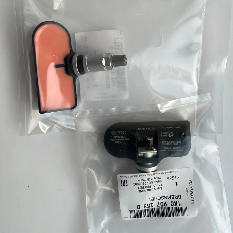4Pcs OEM 1K0907253D TPMS Tire Pressure Monitoring Sensor for AUDI VOLKSWAGEN NEW - Image 3 of 3