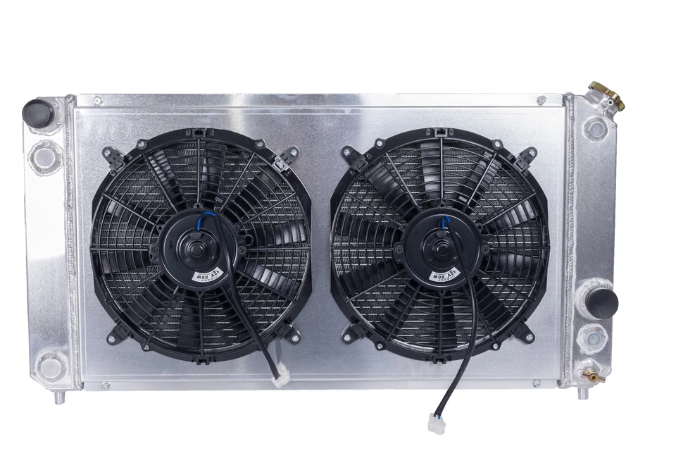 For 96-05 Chevrolet Blazer S10 GMC Jimmy Sonoma 4.3 V6 4Row Radiator Shroud Fans Foto 2 de 4