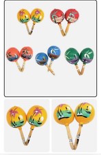 8" Handmade Genuine Wood Mexican Maracas - 8 sets