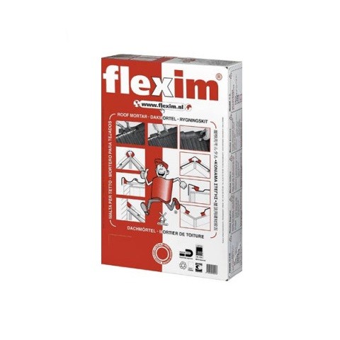 Mortier de toiture Flexim brun 500x100x35 mm - Pack de 10 plaquettes prêt à l'emploi