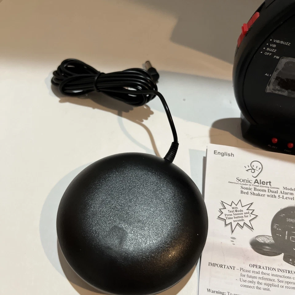 Sonic Bomb Reloj Despertador Extra Fuerte Rosa Caliente con Agitador de Cama Caja Abierta Envío Rápido Foto 3 de 4