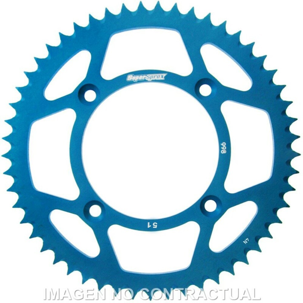 Free Shipping Supersprox Blue Aluminum 51 D Crown For Motorcycle Parts