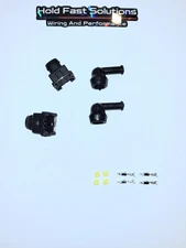 2 EV1 Injector Connector Plug With Boots And Terminals (Low Profile)