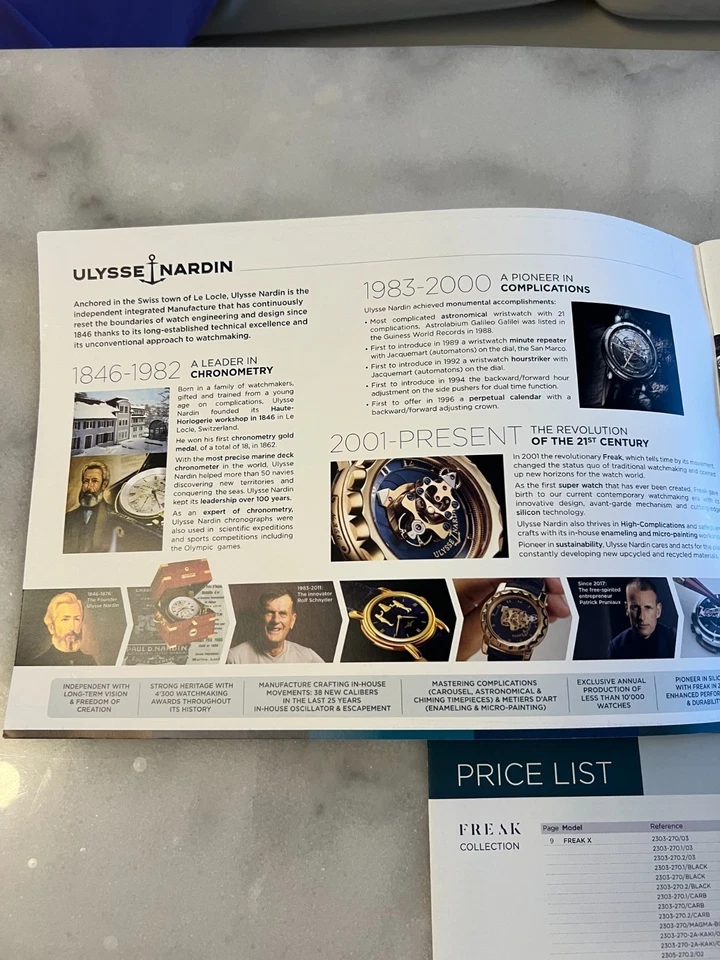 Ulysse Nardin Workbook 2024 mit Preisliste – Luxusuhren Katalog Sammlerheft - Bild 4 von 4