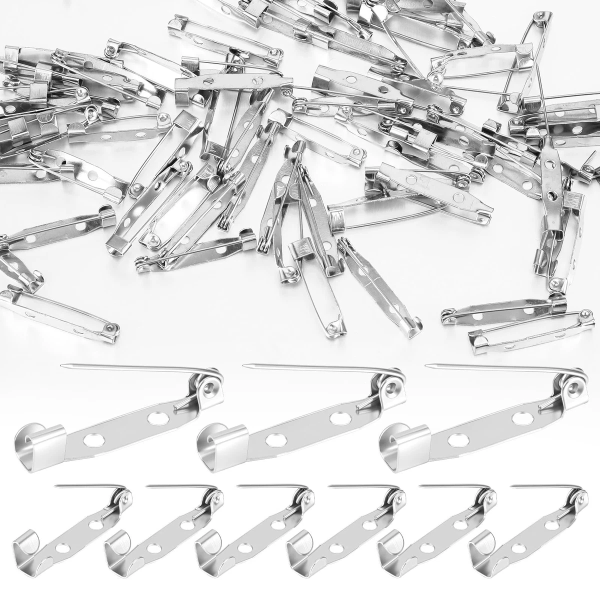 Lot De 100 Broches De Base 23mm Avec épingle De Sûreté - Marque Uxcell, Neuf