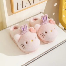 Winter Warm Sanrio Hello Kitty Plush Slippers Non-slip Slippers Children Gifts