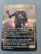 SAURON DARK LORD - Custom Art Magic: The Gathering Playtest Card -Commander