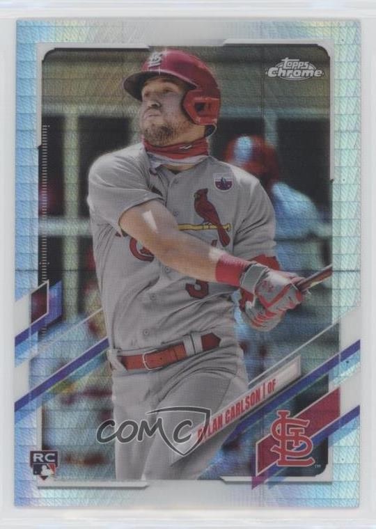 2021 Topps Chrome Prism Refractor Dylan Carlson #140 0m4q
