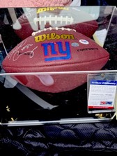 PSA/DNA certified Victor Cruz autographed football