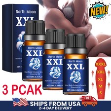 3 PCS Men's Natural Enlarger Oil Stay Hard Growth Faster Enhancement ON SALES