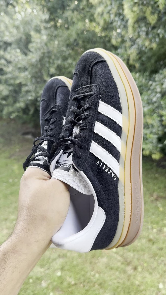 Adidas Gazelle Bold IE0876 Sneakers10Black Suede Platform Shoes