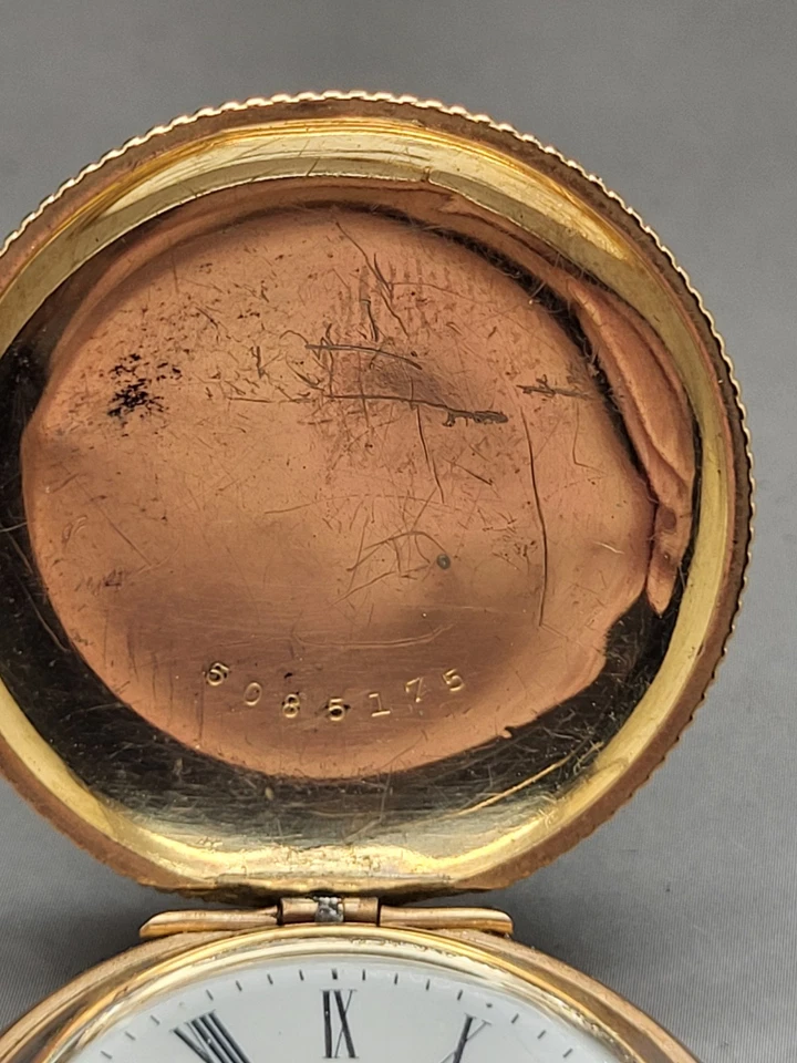 1901 Hampden GF Molly Stark 7J 3/0S Model 3 Pocket Watch Deuber Special Runs 32G - Image 2 of 4