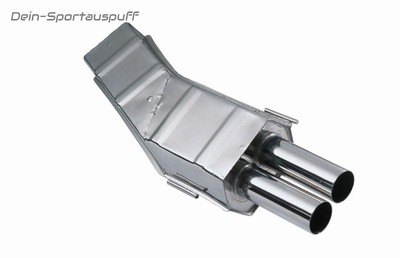 Eisenmann Edelstahl Sportauspuff BMW 5er E34 Limo & Touring 520is 2x70mm scharf