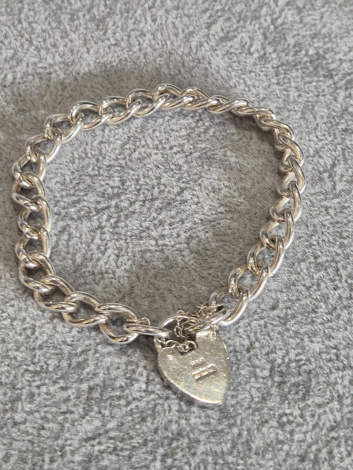 Винтажный браслет с брелоками из чистого серебра 1975 FAR 7"" - Изображение 2 из 3