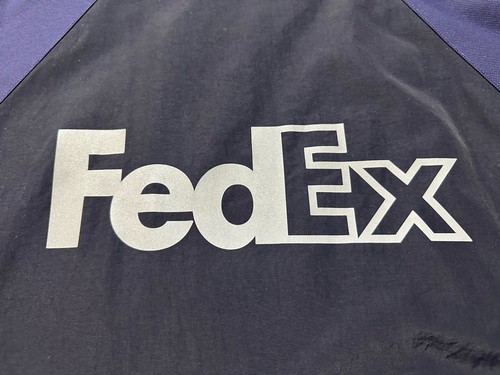 FedEx Vest Stan Herman Navy Blue Purple Reflective Water Resistant Uniform RG-XL - Picture 9 of 12