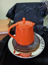 ForLife Company 12 Oz Tea Bag Ceramic Teapot In Mandarin Orange (NAV1)