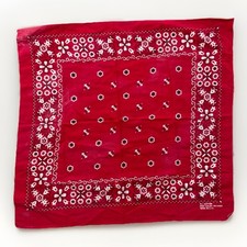 Color Fast Bandana Vintage 60s Western Cowboy Cotton Neckerchief Scarf USA Made