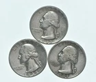 TOUGH 1943 1942 1941 Washington Quarter 90% Silver Lot *822