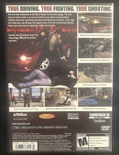 2003 Sony PlayStation 2 PS2 True Crime Streets of LA Complete W/ Manual CIB - Picture 3 of 4