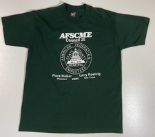 Vintage AFSCME Union T-shirt Sz L Single Stitch Labor Political Made In USA 90s
